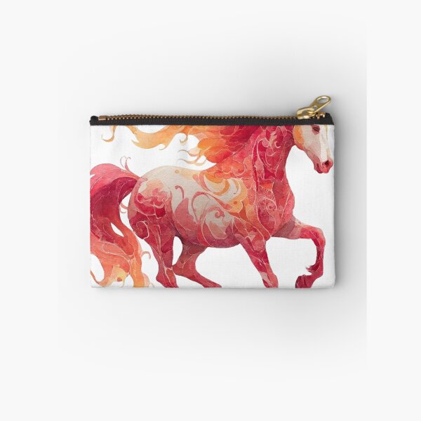 Item preview, Majestic Fire Horse Watercolor Running Stallion Art designed and sold by KLSRAJ.