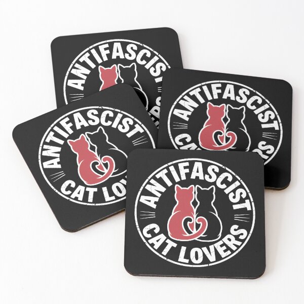 Item preview, Antifascist Cat Friends - Leftist Antifascism Merch designed and sold by LoFizzy.