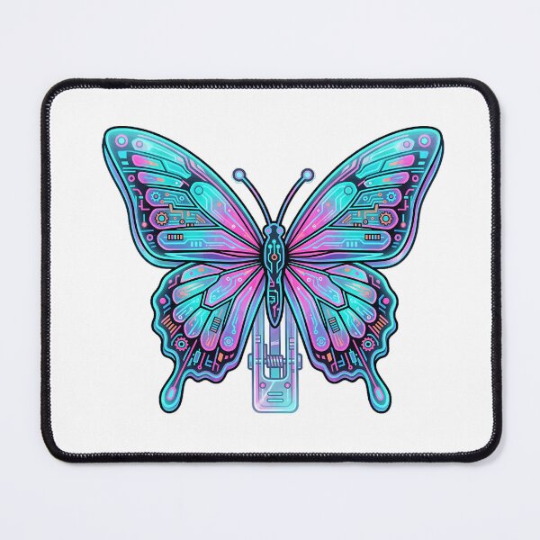 Item preview, Cyberpunk Butterfly Neon Mecha Circuit Board Synthwave Insect Aesthetic designed and sold by mood-draftsman.