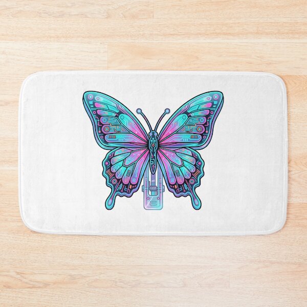 Item preview, Cyberpunk Butterfly Neon Mecha Circuit Board Synthwave Insect Aesthetic designed and sold by mood-draftsman.