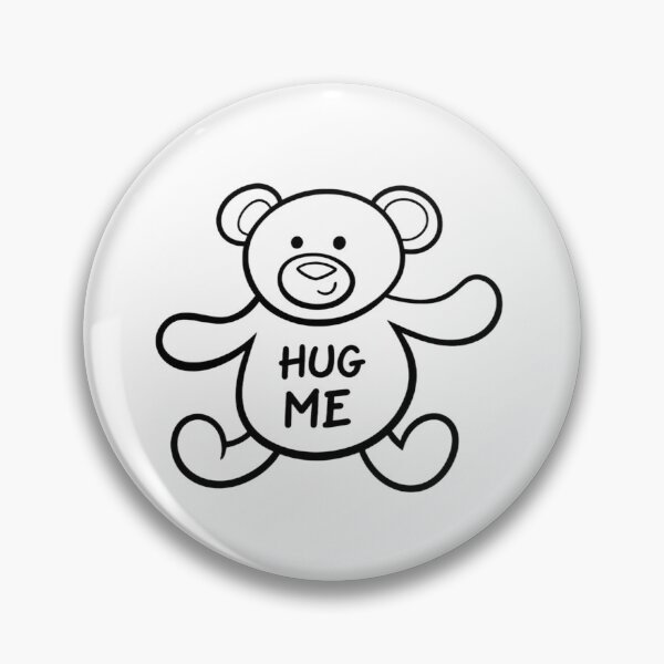 Item preview, Cute "Hug Me" Teddy Bear Line Art designed and sold by Uniquely Worlds.