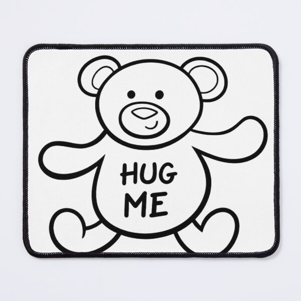 Item preview, Cute "Hug Me" Teddy Bear Line Art designed and sold by Uniquely Worlds.