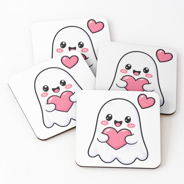 Item preview, Cute Ghost Holding a Heart – Kawaii Love Ghost Valentine Sticker designed and sold by ghatwalsachin.