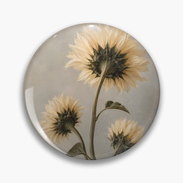 Item preview, Three Cream Sunflowers in Soft Light designed and sold by Easternpantry.