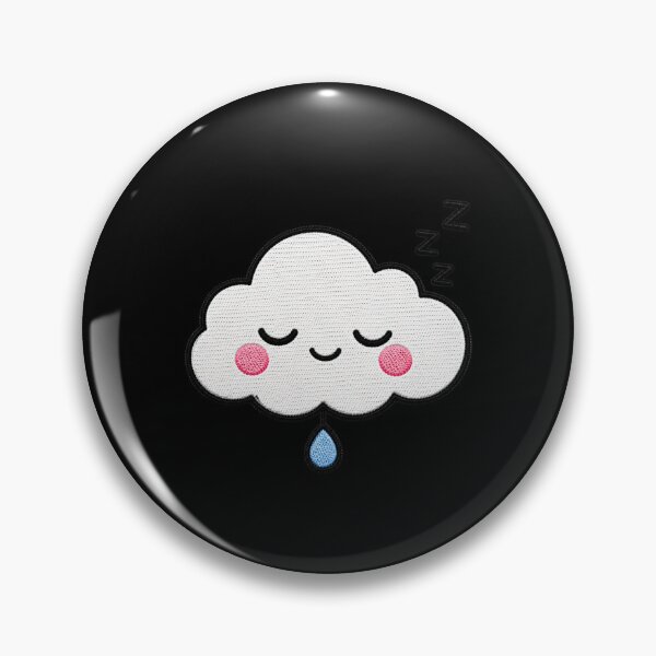 Item preview, Sleepy Cloud Kawaii Embroidery Patch Illustration designed and sold by ColorSplash123.