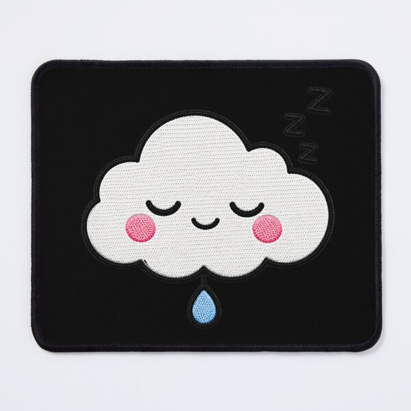 Item preview, Sleepy Cloud Kawaii Embroidery Patch Illustration designed and sold by ColorSplash123.