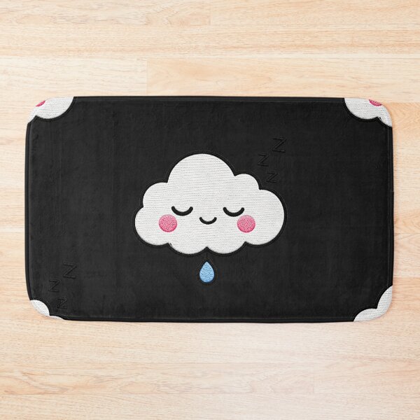 Item preview, Sleepy Cloud Kawaii Embroidery Patch Illustration designed and sold by ColorSplash123.