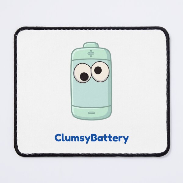 Item preview, Clumsy Battery Funny Googly Eyes Cute Low Energy Cartoon designed and sold by ClumsyStudio.