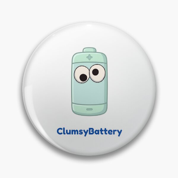 Item preview, Clumsy Battery Funny Googly Eyes Cute Low Energy Cartoon designed and sold by ClumsyStudio.