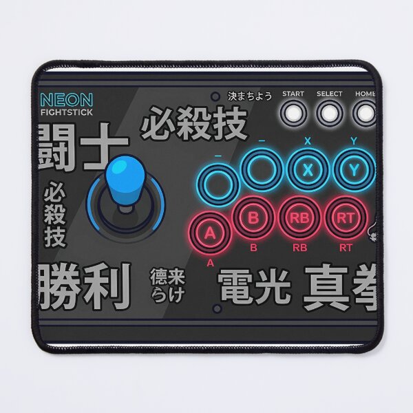 Item preview, Retro Neon Arcade Fight Stick Controller FGC Japanese Kanji Gamer Aesthetic designed and sold by mood-draftsman.