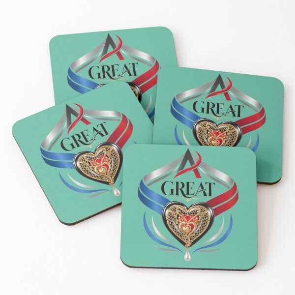 Item preview, Great Heart – Elegant Gold & Red Symbolic Design designed and sold by MindForgeDesign.
