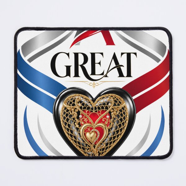 Item preview, Great Heart – Elegant Gold & Red Symbolic Design designed and sold by MindForgeDesign.