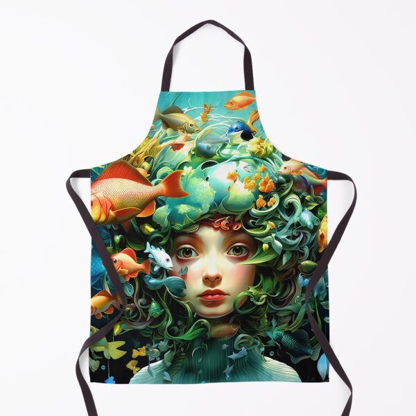 Item preview, Imaginary Surreal Female With A Head Of Swimming Fish designed and sold by DEC02.
