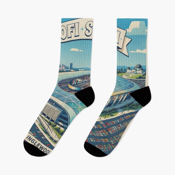 Item preview, SoFi Stadium Retro Art Poster - David Hockney Style Square Print designed and sold by subjectivityxx.