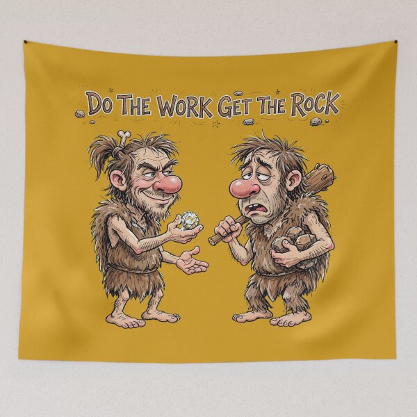 Item preview, Cavemen Capitalism Funny Invention Caricature designed and sold by puzzell.