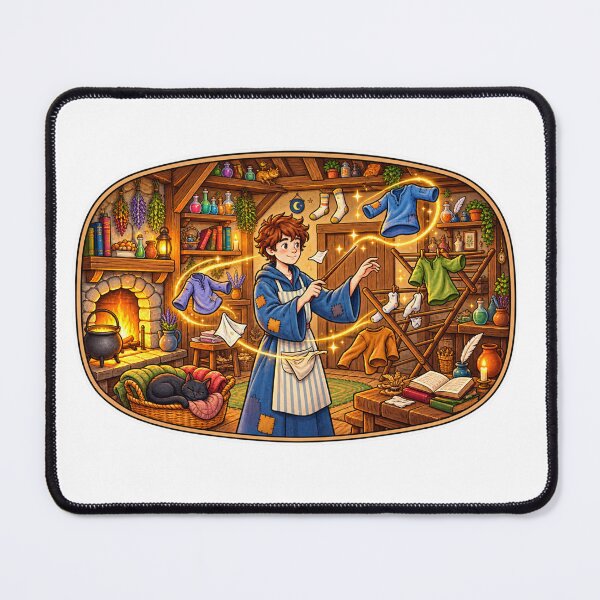 Item preview, Magical Laundry Wizard | Cozy Cottagecore Laundry Day Fantasy designed and sold by MrDev.