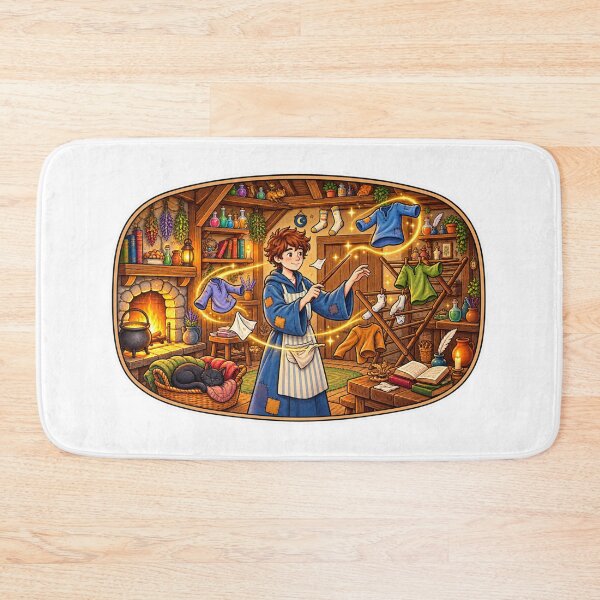 Item preview, Magical Laundry Wizard | Cozy Cottagecore Laundry Day Fantasy designed and sold by MrDev.