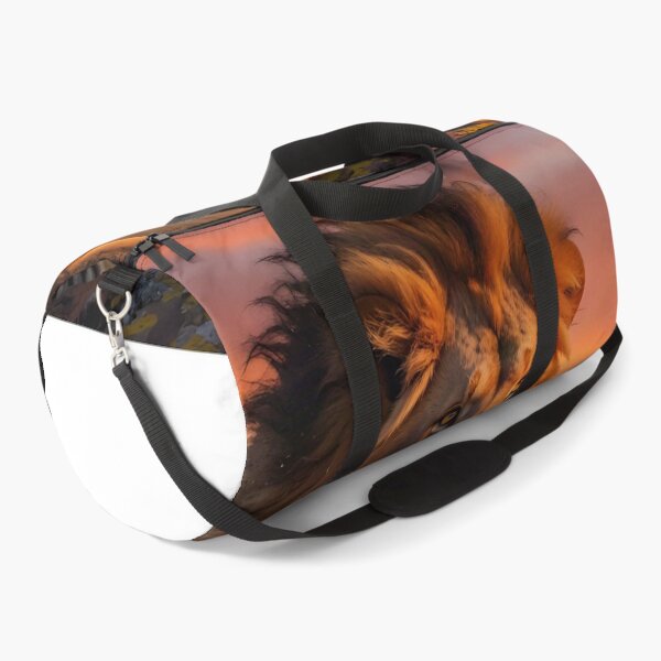 Item preview, Majestic African Lion at Sunset – Golden Savannah Wildlife Art designed and sold by DreamyWallVibes.