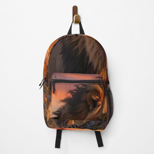 Item preview, Majestic African Lion at Sunset – Golden Savannah Wildlife Art designed and sold by DreamyWallVibes.