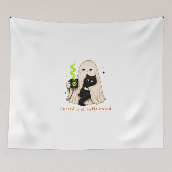 Item preview, CURSED AND CAFFEINATED designed and sold by OskarTrendz.