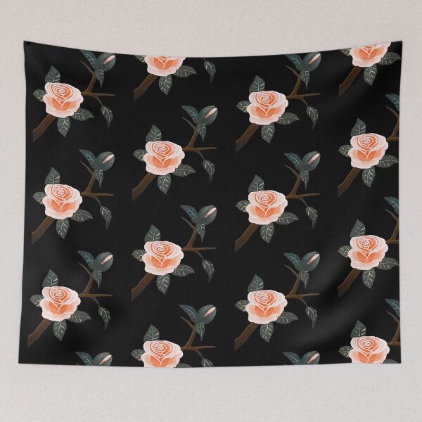 Item preview, Rose Branch - Black BG designed and sold by lavenderXblue.
