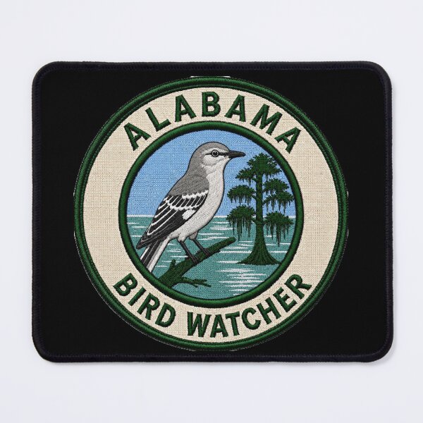 Item preview, Alabama Bird Watcher – Northern Mockingbird Patch designed and sold by The-Drip-Studio.