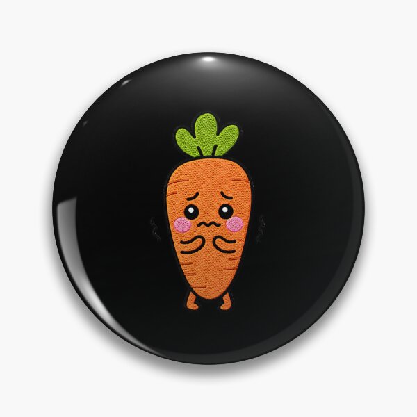 Item preview, Nervous Carrot Kawaii Embroidery Patch Illustration designed and sold by ColorSplash123.