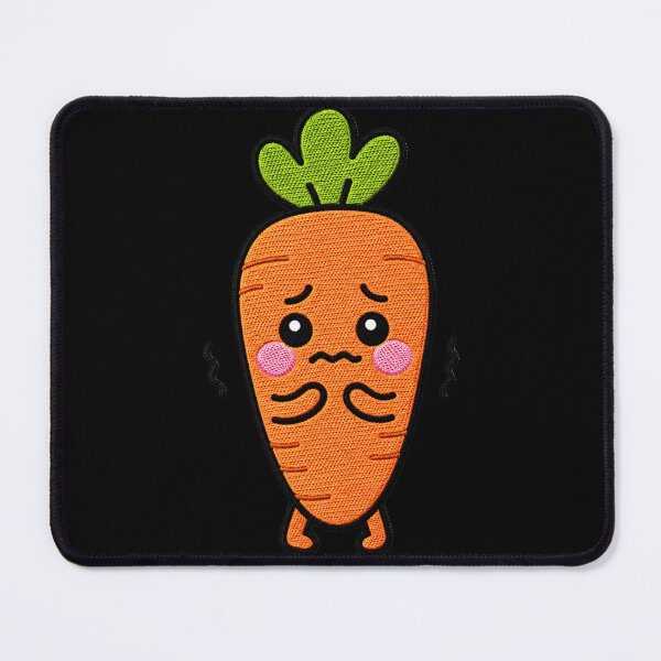 Item preview, Nervous Carrot Kawaii Embroidery Patch Illustration designed and sold by ColorSplash123.