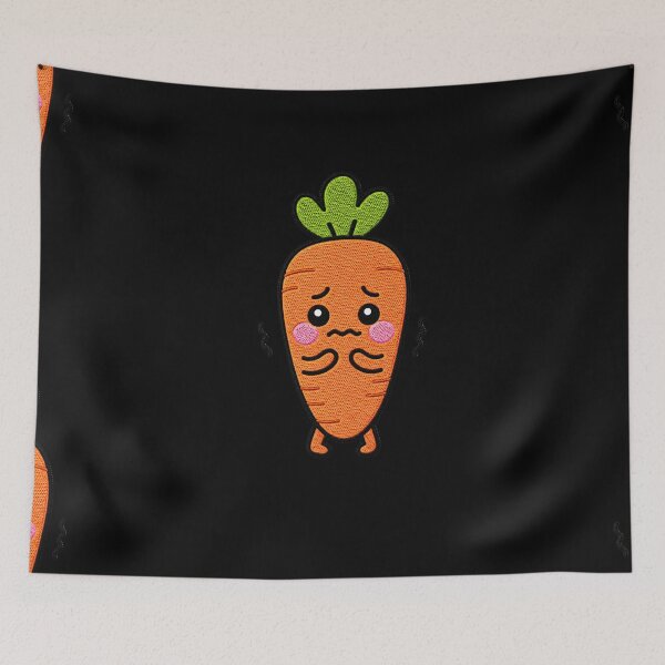 Item preview, Nervous Carrot Kawaii Embroidery Patch Illustration designed and sold by ColorSplash123.