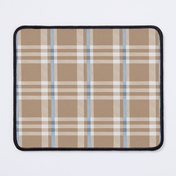 Item preview, Reynolds fun flannel inspired pattern - brown with blue stripe designed and sold by ReynoldsFun.