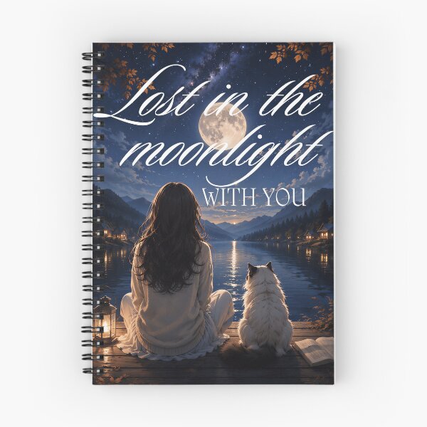 Item preview, Lost In The Moonlight With You Cat Quote designed and sold by Soluna Studio.