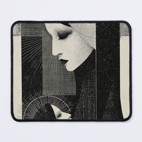 Item preview, Mother Mary Stippled Portrait Design, Gothic Madonna Sacred Art designed and sold by Hermetic Codex.