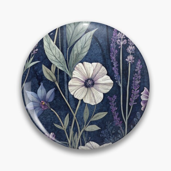 Item preview, Dark Florals Anthology – Twilight Lavender & Slender Botanical Pattern designed and sold by Whimsical Wayfarer.