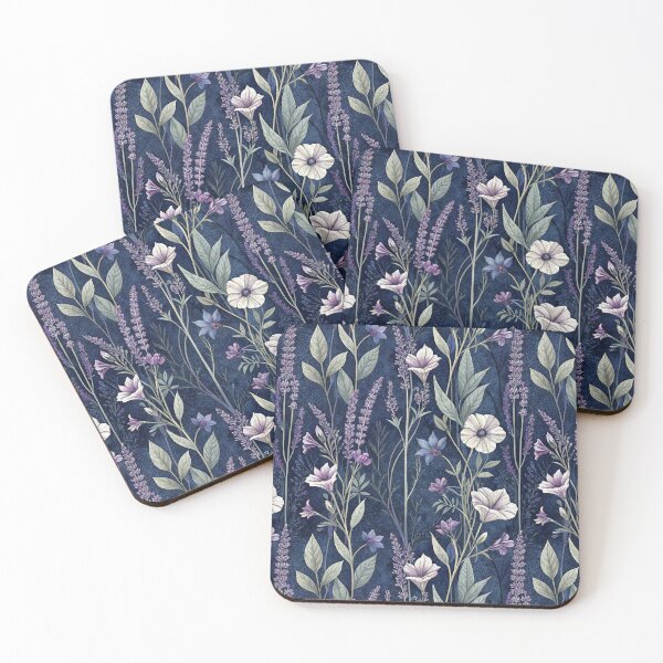 Item preview, Dark Florals Anthology – Twilight Lavender & Slender Botanical Pattern designed and sold by Whimsical Wayfarer.
