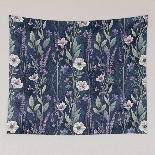 Item preview, Dark Florals Anthology – Twilight Lavender & Slender Botanical Pattern designed and sold by Whimsical Wayfarer.