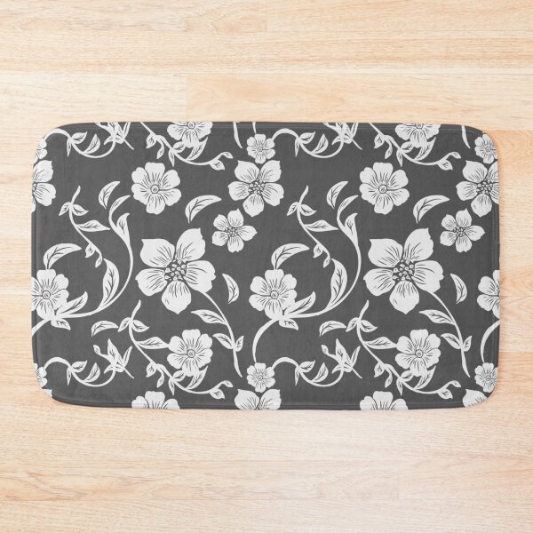 Item preview, Keep Moving Forward Charcoal Floral Pattern & Quote designed and sold by ​Jyoti Digital Artist.