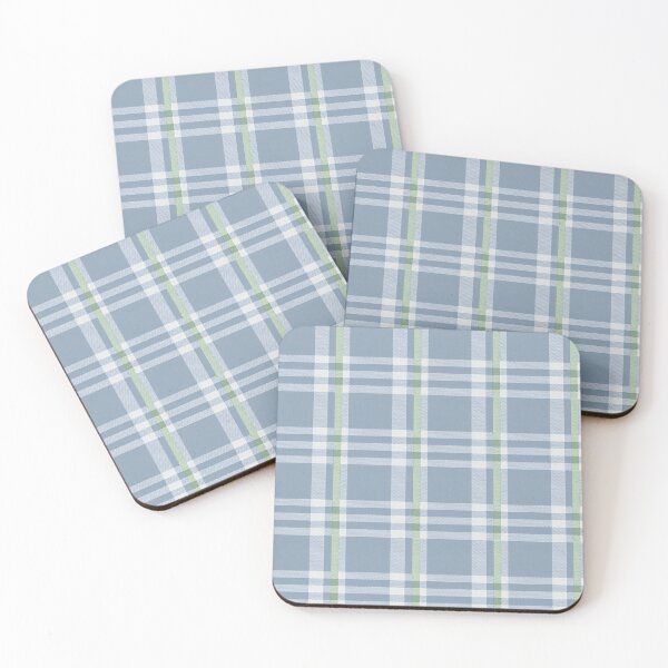 Item preview, Reynolds fun flannel inspired pattern - blue with green stripe designed and sold by ReynoldsFun.