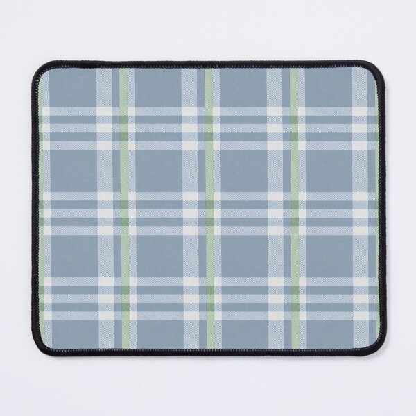 Item preview, Reynolds fun flannel inspired pattern - blue with green stripe designed and sold by ReynoldsFun.