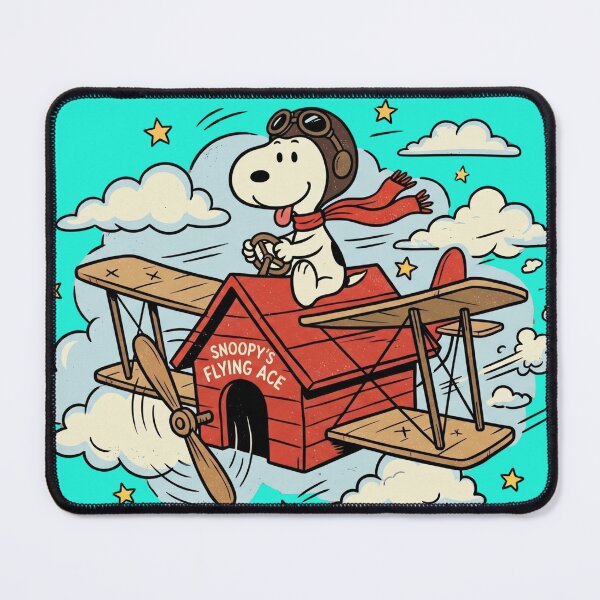 Item preview, Snoopy Flying Ace Retro Cartoon Art designed and sold by Innova_Creations.