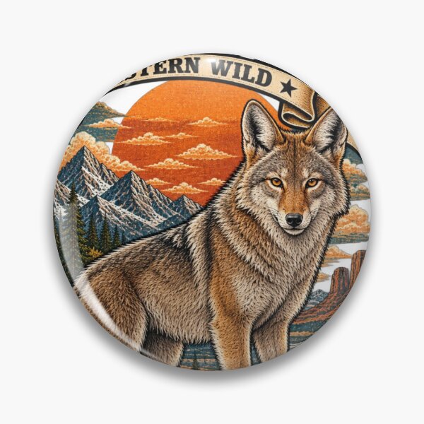Item preview, Western Wild Coyote designed and sold by KrungiT Design .