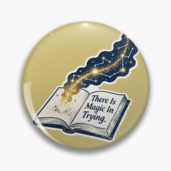 Item preview, There Is Magic In Trying – Open Book Constellation Golden Stardust designed and sold by Ideeplyfeltit.