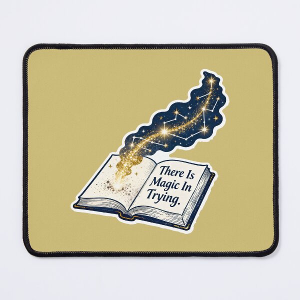 Item preview, There Is Magic In Trying – Open Book Constellation Golden Stardust designed and sold by Ideeplyfeltit.