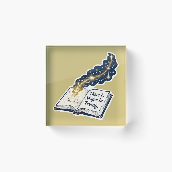 Item preview, There Is Magic In Trying – Open Book Constellation Golden Stardust designed and sold by Ideeplyfeltit.
