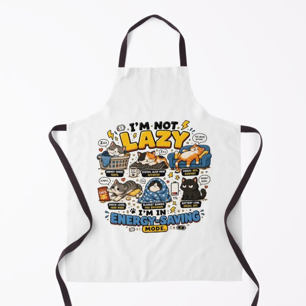 Item preview, I’m Not Lazy, I’m in Energy-Saving Mode | Funny Lazy Cat Humor designed and sold by MrDev.
