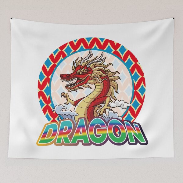 Item preview, Red Dragon Rainbow Pride Design – Colorful Japanese Dragon Fantasy Art designed and sold by LOVEARTDESIGN.