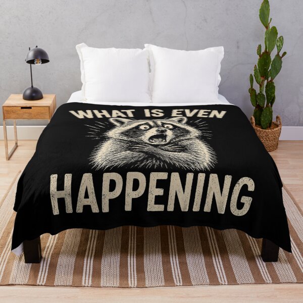 Item preview, What Is Even Happening Funny Shocked Raccoon Vintage Design designed and sold by NoeValdric.