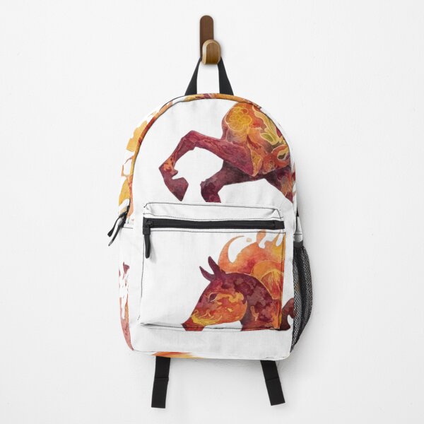Item preview, Majestic Rearing Fire Horse Watercolor Fantasy Art designed and sold by KLSRAJ.