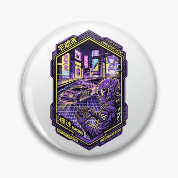 Item preview, Cyberpunk JDM Drift Car Neo Tokyo Street Racing Synthwave Aesthetic designed and sold by mood-draftsman.