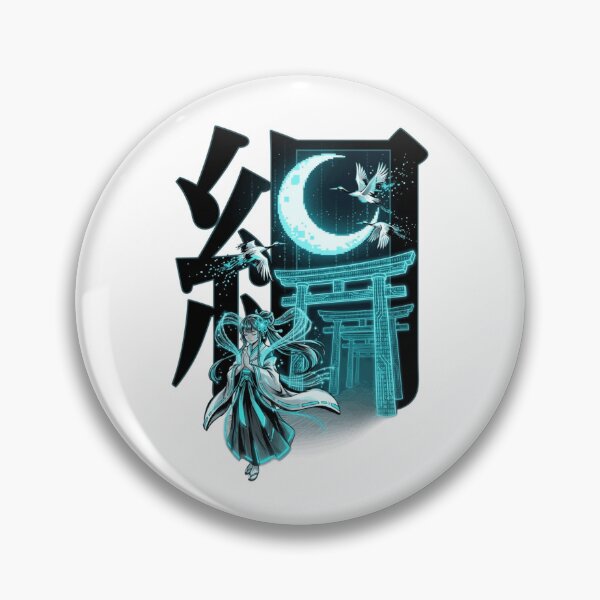 Item preview, Cyberpunk Shrine Maiden Miko Kanji Neon Torii Gate Moon Anime Aesthetic designed and sold by mood-draftsman.