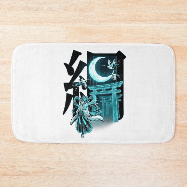 Item preview, Cyberpunk Shrine Maiden Miko Kanji Neon Torii Gate Moon Anime Aesthetic designed and sold by mood-draftsman.